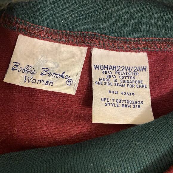 Vintage Bobbie Brooks Embroidered Patchworks Fall Shirt Women 22/24W Longsleeves - Picture 4 of 8